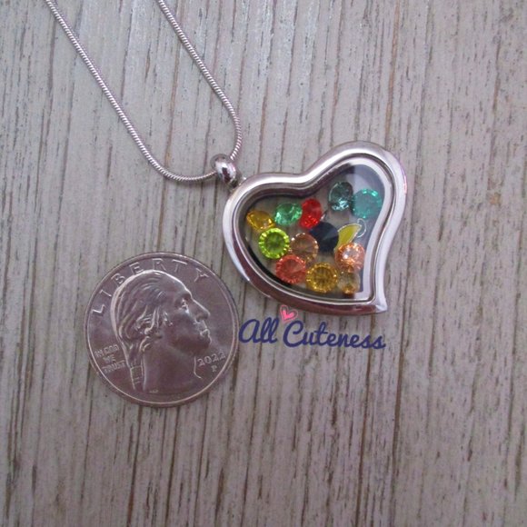 Heart Locket Chain Necklace (NWOT) - Picture 2 of 4